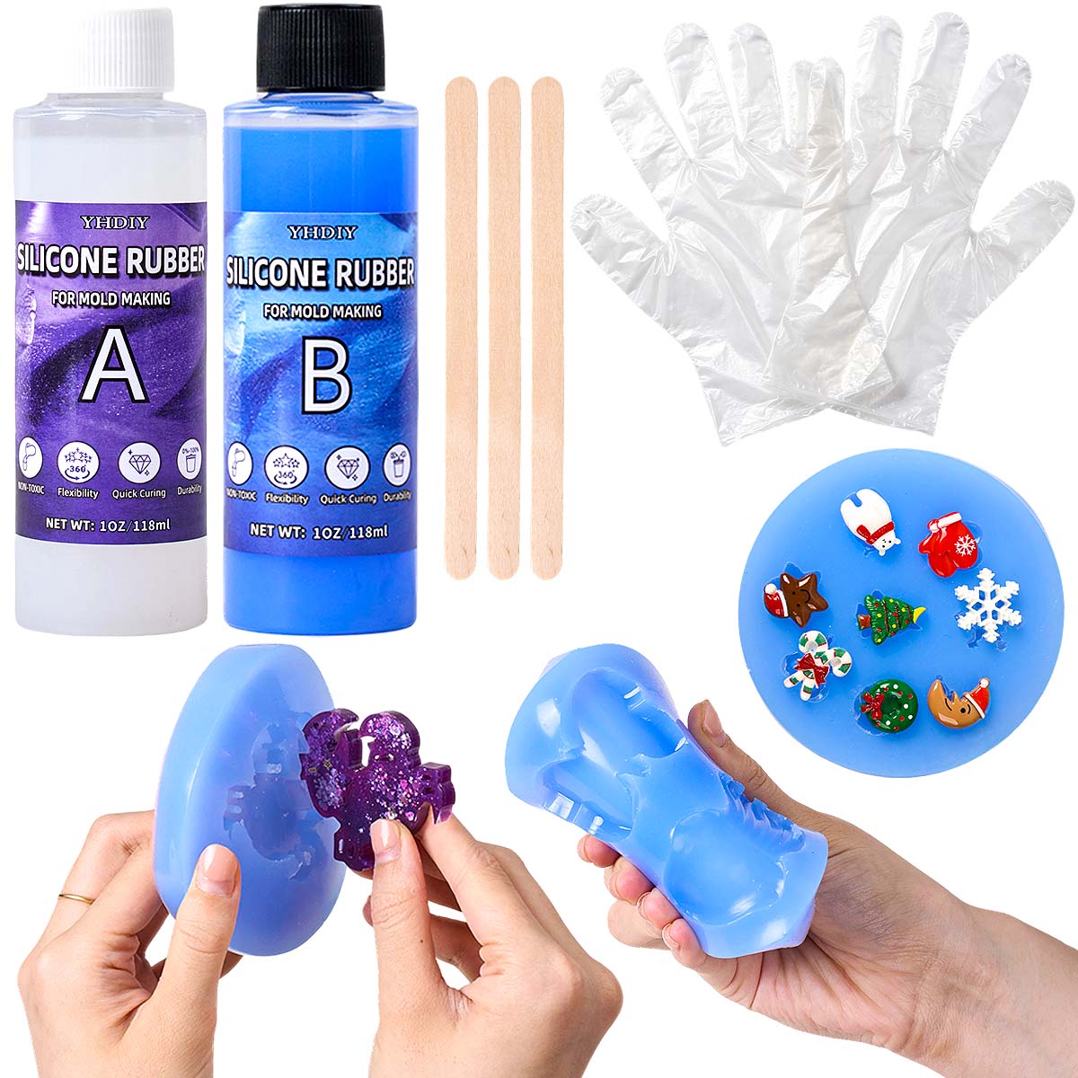 Soap Making Liquid - Kit Pembuatan Cetakan Silikon 118ml/296ml untuk