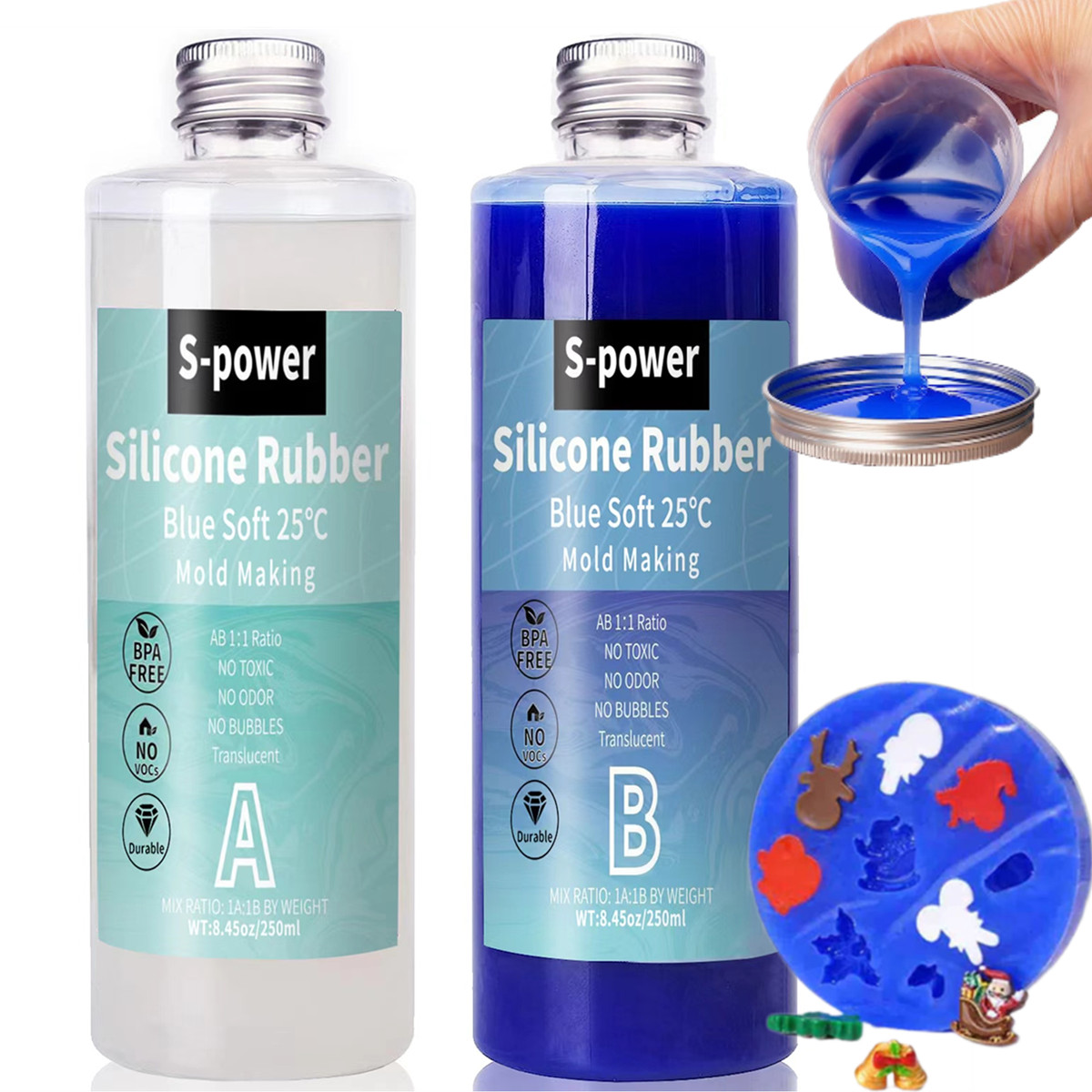 Soap Making Ratios - Platinu cetakan silikon membuat 1:1 rasio